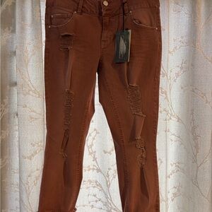 Refuge Brown Boyfriend Jeans
